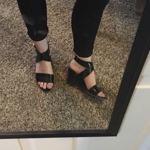 AttilioGiustiLeombruni Black Ankle Strap Sandals
